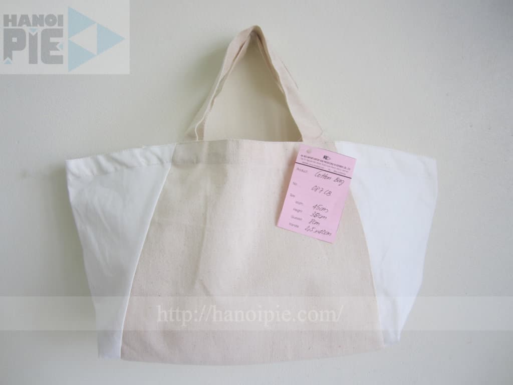 Vietnam high quality white cotton bag